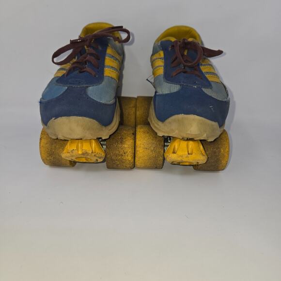 Vintage Nash Cruisers Roller Skates Youth Size 13-1 Blue Yellow Complete - Picture 3 of 16